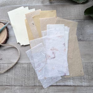 Mixed Paper Pack Ephemera - Textured Paper - Assorted Collage Paper - Pressed Flower Paper - Decorative Paper - Craft Paper - Scrapbooking