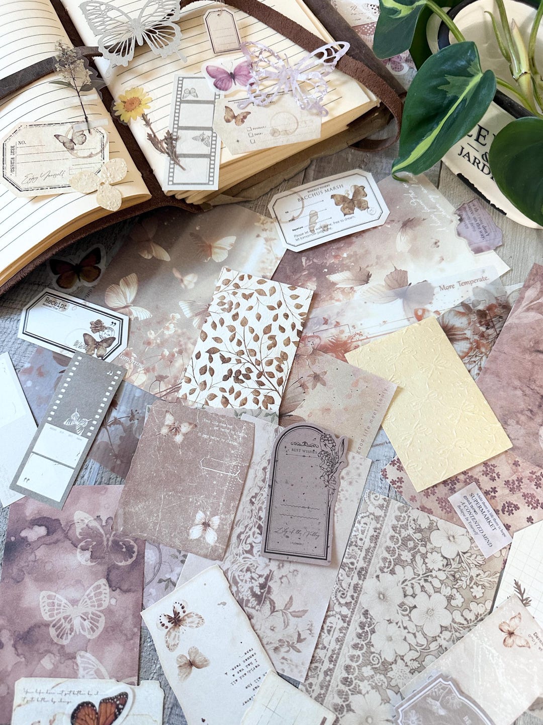 45pcs Aesthetic Journal Pack - Scrapbook Kit - Grab Bag - Junk Journal ...