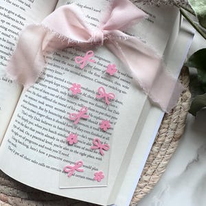 Acrylic Bookmark  Pink Bow Bookmark  Ribbon Bookmark  Coquette Bow Bookmark  Bow Tie Bookmark  Aesthetic Bookmarks  Bookmark  Bookish Gift