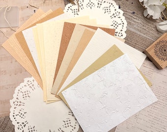 Mixed Paper Pack - Assorted Collage Paper - Texture Paper - Embossed Papers - Decorative Paper - Embellishment - Craft Paper - Scrapbooking