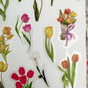 Pressed Flowers Stickers - Summer Flower Stickers - Dried Flowers Flowers Stickers Pack - Sticker - Clear Stickers - Planner Stickers - Bujo