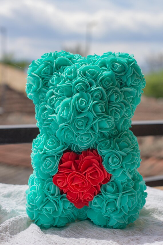 Schaumstoff-Teddybr, Ewige Rosen, entzckender Br mit Herz, Blumenbr,  Geschenk fr Freunde, Mutter, Paare. - Etsy.de