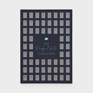 Póster para raspar "Desafío de la cita perfecta"