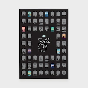 Poster da grattare "ScratchTrip - Europa"