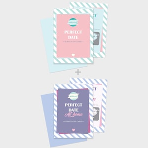 Jeu de cartes à gratter « Date parfaite » pour un cadeau, un mariage, un anniversaire, la Saint-Valentin
