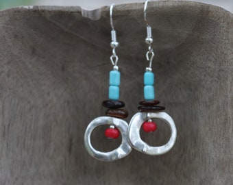 TAOS earrings, turquoise earrings Southwest inspired