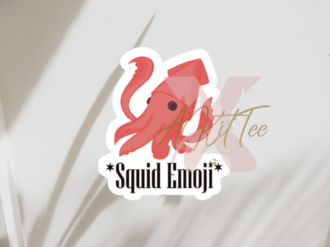 Squid Emoji Stickers Stickers for Ereader Cute Holo Animal Sticker Etsy