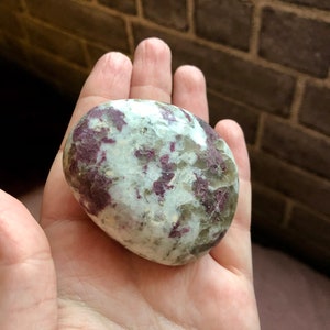 Lepidolite Palm Stone, Healing Crystal, Peace Stone, High Quality Polished Lepidolite, Natural Crystal