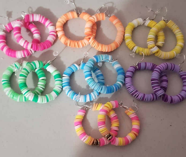 Clay Bead Earings - Etsy