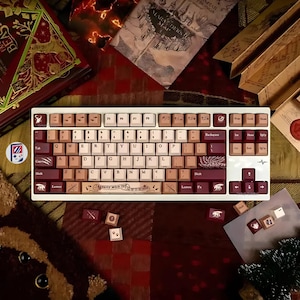 Jeu de capuchons de carte du maraudeur (143 touches) | Revêtements de clavier « Je fais le tricherie » et « Géré pour méfaits » | Profil rétro PBT cerisier
