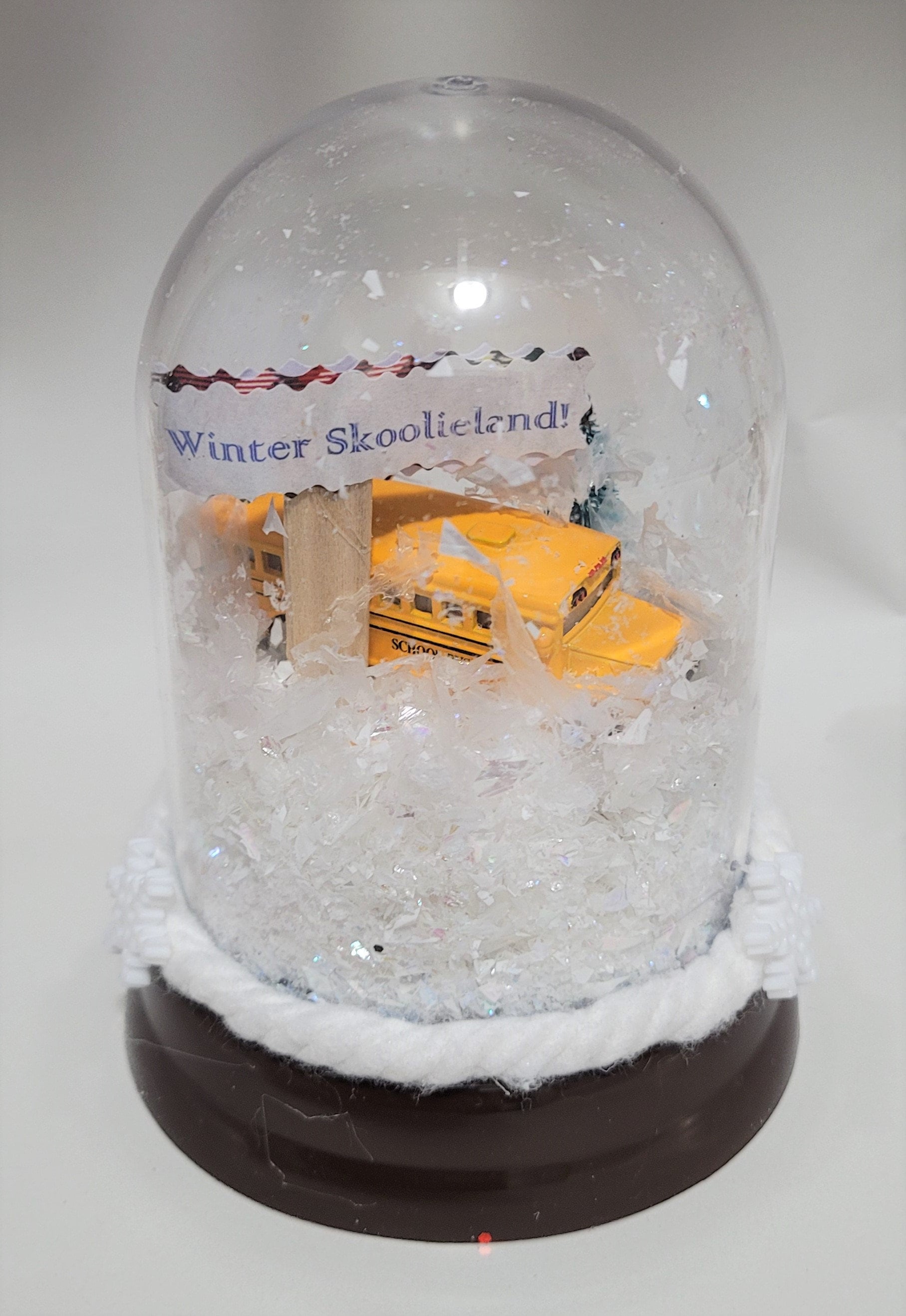 Home Décor Home & Living School Bus Snow Globe Yellow Bus Skoolie Snow