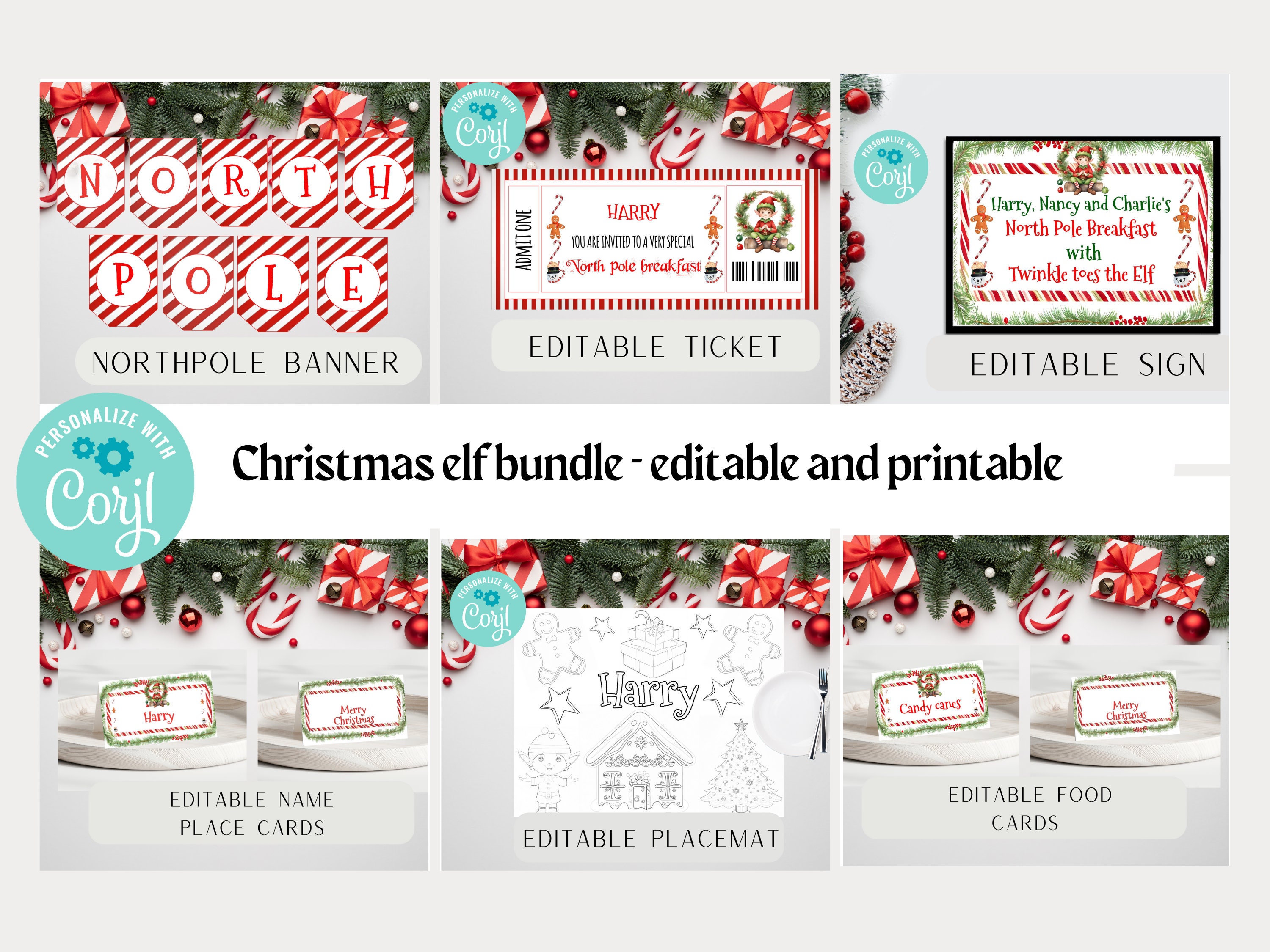 Northpole Breakfast Printables, Christmas Elf Breakfast Templates, Elf ...