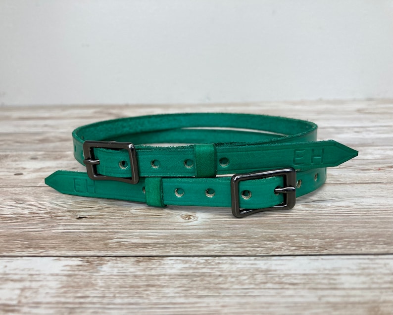 Colored Spur Straps English Spur Strap Set pair Hand Dyed Etsy