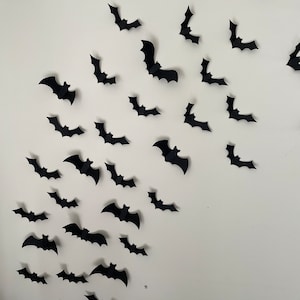 Halloween Bat Decorations, Reusable Bat Shaped Paper Cut Outs, Halloween Wall Decor, Indoor Halloween Decor, Halloween Wedding Decor