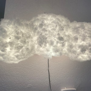 24” Multicolored LED Cloud Lamp, LED Cloud Light, Large Hanging Cloud Pendant, Dreamy Cloud Lamp, Game Room Decor, Christmas Gift