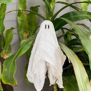 Hanging Ghost Decor, 10” Ghost Decor, Floating Ghost, Halloween Ghost Decorations, Halloween Wedding Decor, Halloween Plant Accessories