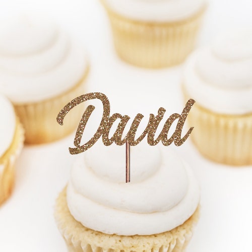 Custom Name Cupcake Toppers Personalized Cupcake Toppers Etsy