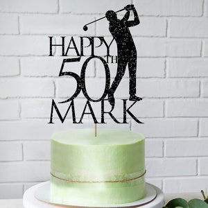 Personalized golf birthday cake topper / golfer party decoration / golf party decor / golf cake topper / name and age golfer / cake topper