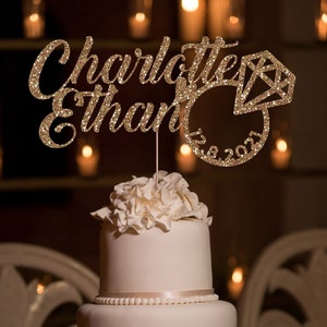 Custom Names Wedding Cake Topper, Personalized Engagement Cake Topper, Custom Engagement Cake Topper, Personalized Engagement Party Décor