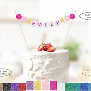 Custom Birthday Era Cake Topper, Personalized Name Friendship Bracelet Cake Sign, Girl Birthday Party Decorations, Birthday Cake Decor