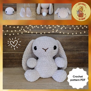 DIGITAL PATTERN: Sitting Bunny Crochet Plushie
