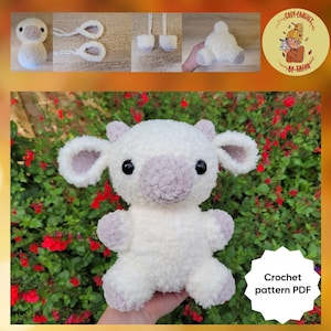 MODELLO DIGITALE: Peluche di agnello all'uncinetto