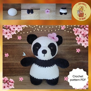 DIGITAL PATTERN: Panda Crochet Plushie