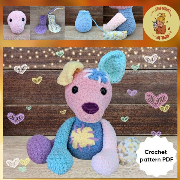 DIGITAL PATTERN: Patchy Puppy Crochet Plushie