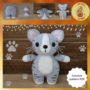DIGITAL PATTERN: Kitty crochet plushie