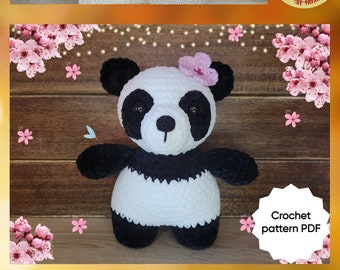 DIGITAL PATTERN: Panda Crochet Plushie