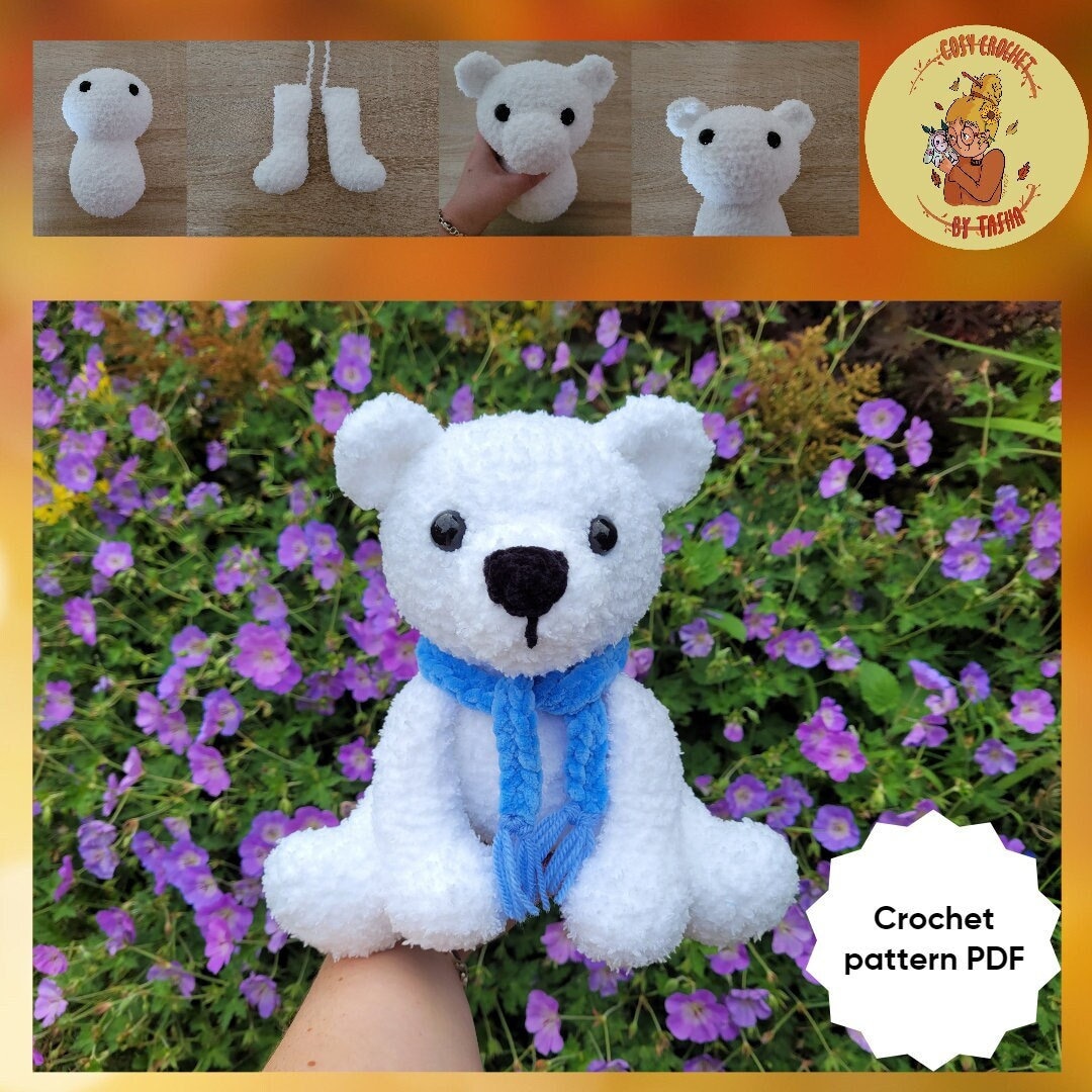 DIGITAL PATTERN: Polar Bear Christmas Crochet Plushie - Etsy