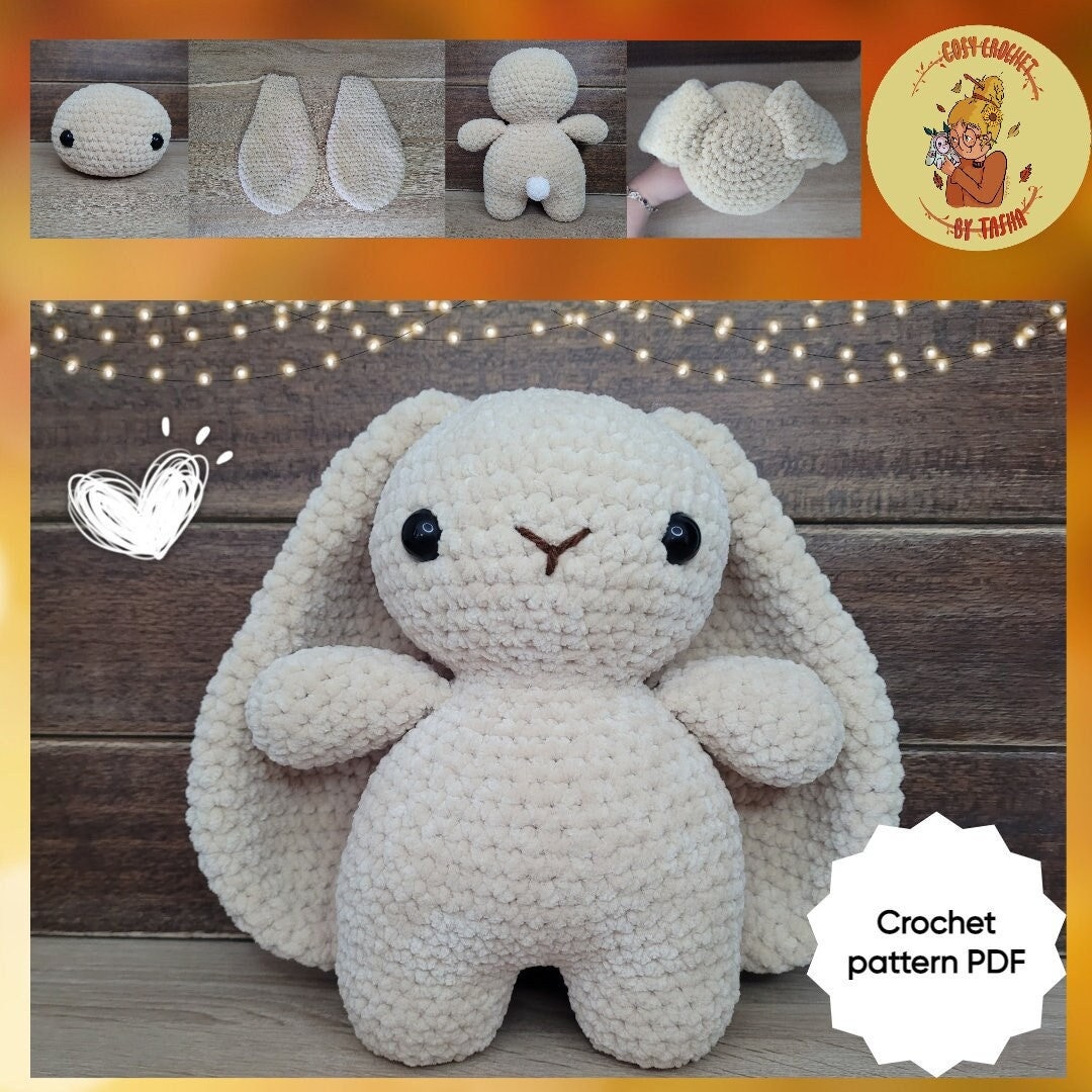 DIGITAL PATTERN: Chonky Bunny Crochet Plushie -  Denmark