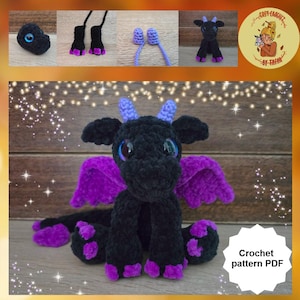 DIGITAL PATTERN: Teeny Dragon Crochet Plushie