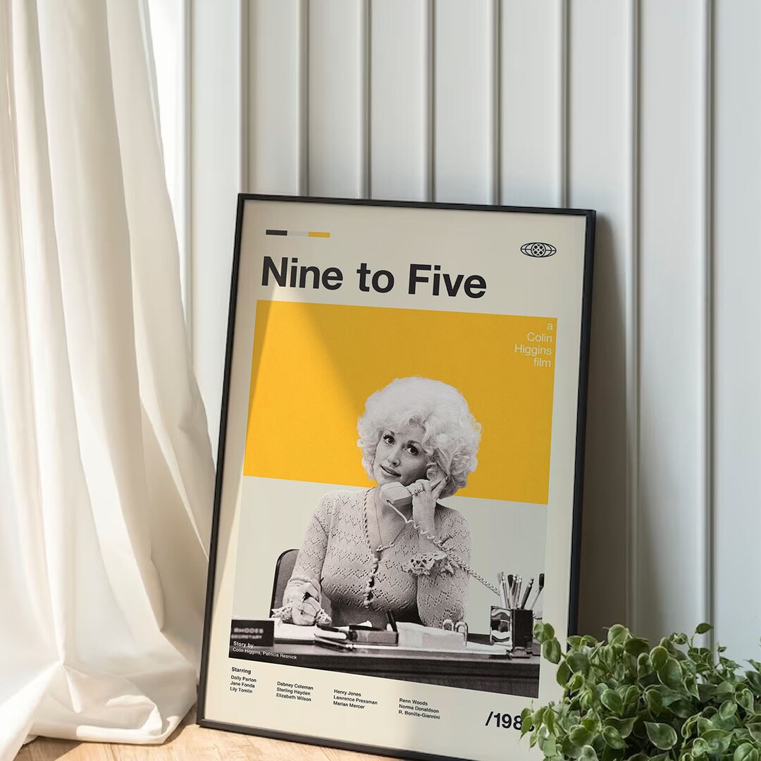 Mid Century Modern Nine to Five Movie Poster Vintage Etsy