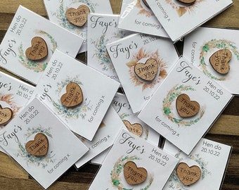 Personalised Hen do favours favors party night weekend floral party bag fillers only one pound each presented in bag choice of wording