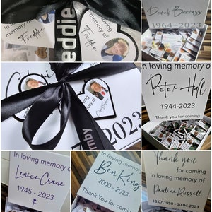 Funeral favor favours use your own picture image bespoke in loving memory from 1 pound each complimentary box included on orders over 100 image 9