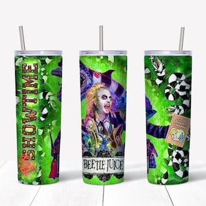 Beetlejuice Halloween 20 oz Skinny Tumbler