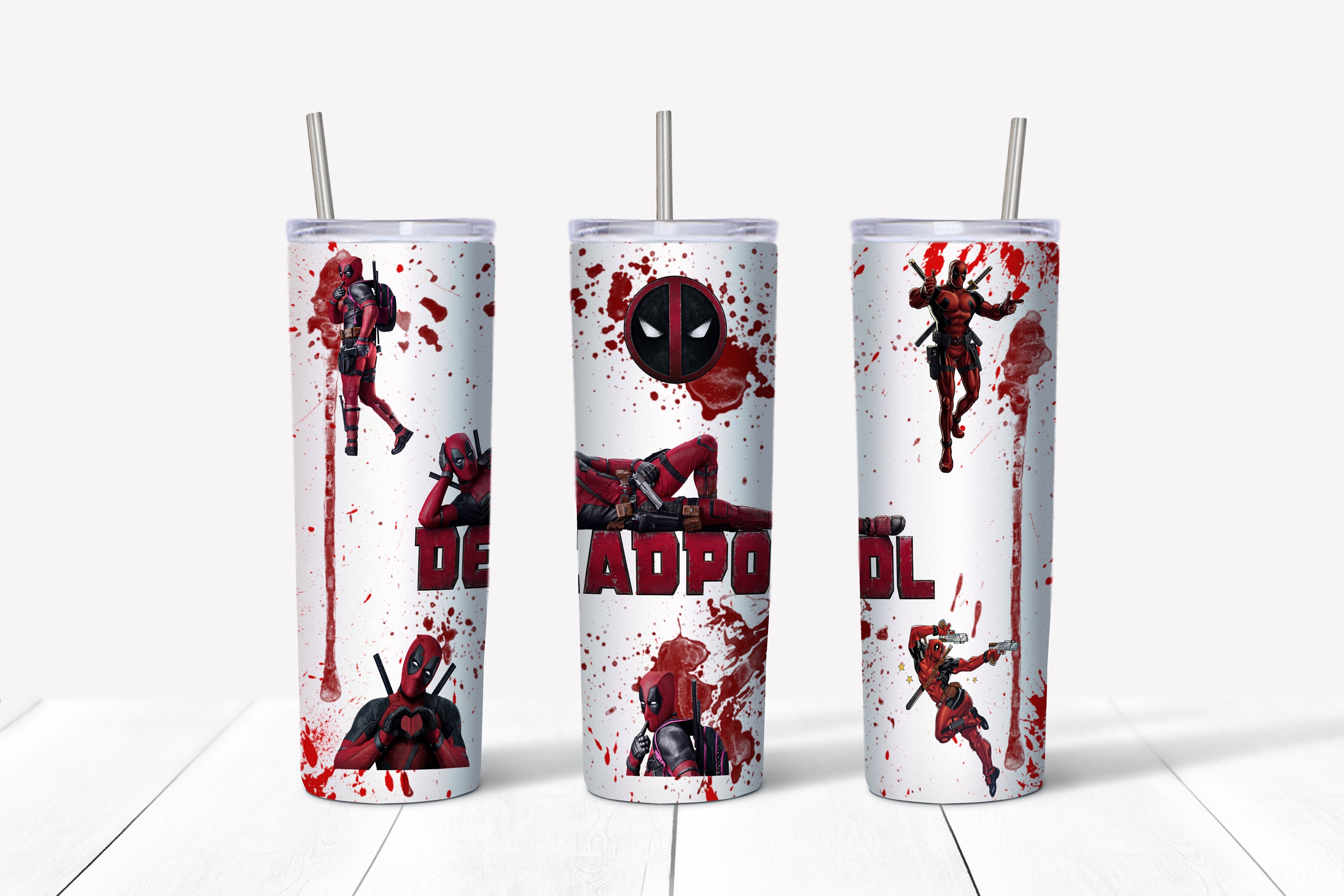 Deadpool Movie Inspired 20 Oz Skinny Tumbler - Etsy
