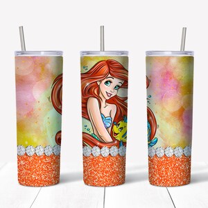 Princess Mermaid 20 oz Skinny Tumbler