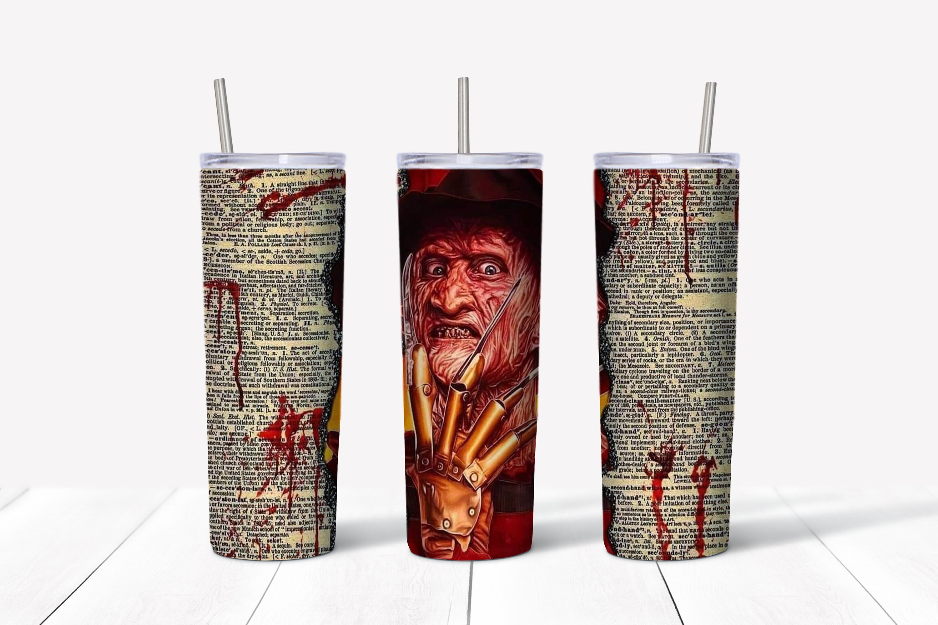 Halloween Theme Straw Covers For Stanley Cups Michael Myers Freddy Kreuger