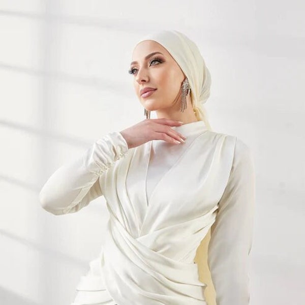 Muslim Wedding Dress ,White Abaya,Nikkah Dress, Islamic Dress, Hijab Dress, Satin Abaya Dubai,Evening Gown,Hijab Abendkleid,Nikah Dress
