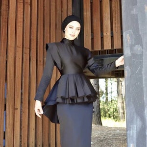 Modern Abaya,Muslim Dress,Islamic Dress,Hijab Dress,Satin Abaya Dubai,Muslim dress, Wedding Dress,Evening Gown,Prom Dress,Modest Black Abaya