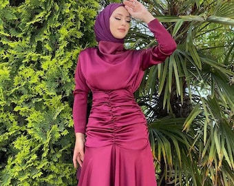 abaya bridesmaid dresses Midnight Navy Low Waisted Abaya Set (2 pcs)