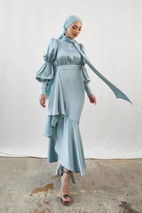 Muslim Prom Dress,bridesmaid Dress, Hijab Evening Dress,prom Dress,modest  Graduation Dress,islam Engagement Dress,satin Maxi Dress Abaya - Etsy