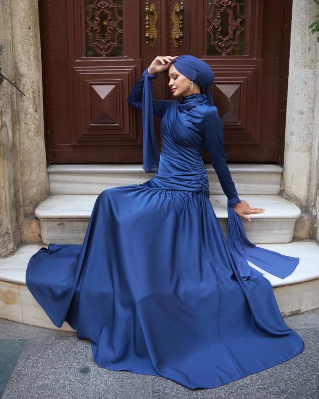 Blue Dress Dress For Hijab Wear Light Blue Hijab Dress