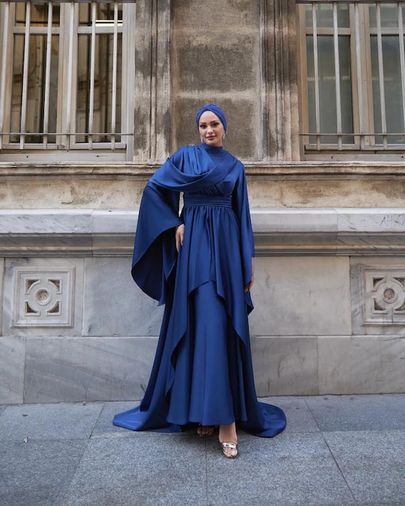 chinese dress ladies Luxury Muslim Arabic Wedding Dresses Long Sleeve Full Lace 3D Floral B –  LiveTrendsX