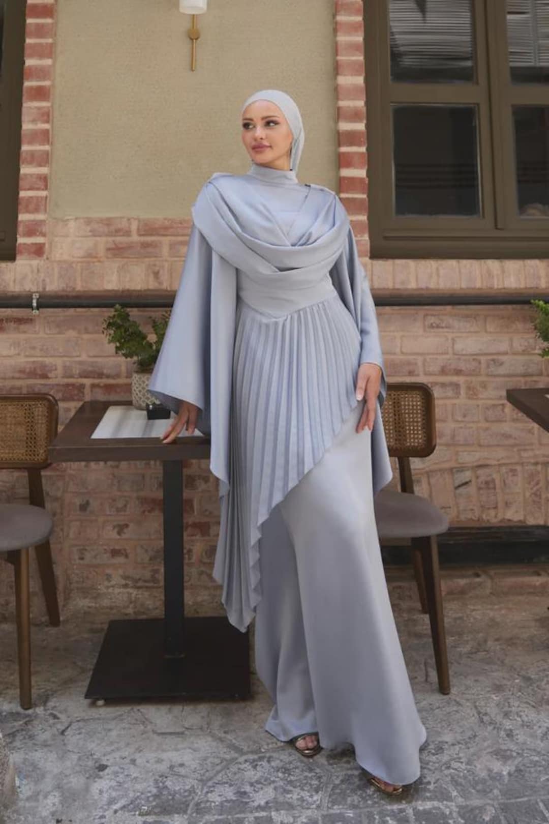 Modest Prom Dress,Occasion Dress,Hijab Dress,Abaya Nikkah,Event Dress,Modest Evening Dress,Long Sleeve Dress,Formal Satin Pleated Gray Abaya Modest Prom Dress,Occasion Dress,Hijab Dress,Abaya Nikkah,Event Dress,Modest Evening Dress,Long Sleeve Dress,Formal Satin Pleated Gray Abaya