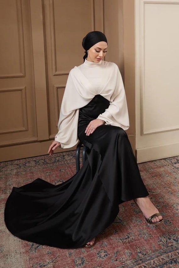 velvet dresses for women ever REINE|Elegant Double V Neck Evening Dress with Sleeves Color:Titanium CD235 Occasion 12.30.25 UO Maya Asymmetric Cutout