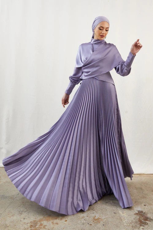 Pleated Abaya Etsy UK