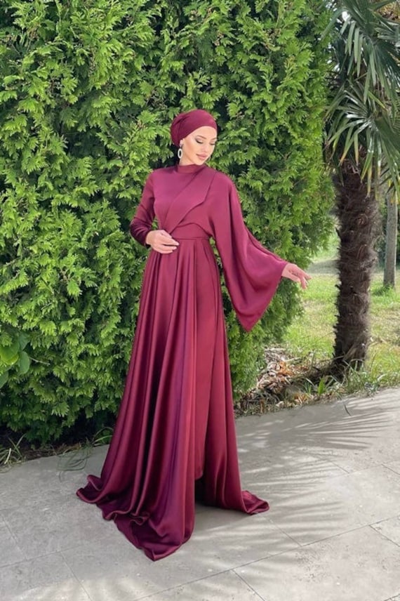 chinese dress ladies Modern Muslim Woman's Sequins Two Piece Abaya
